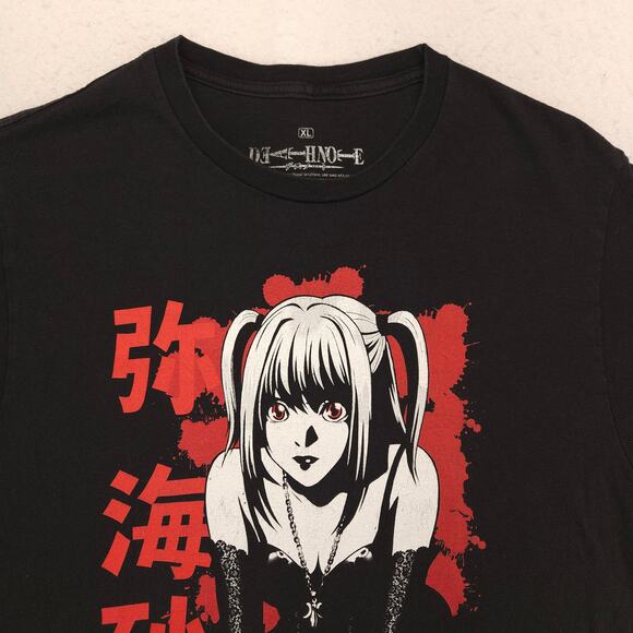 Death Note Anime Short Sleeve Crew Neck Graphic T-Shirt Mens Size XL Black - Picture 1 of 9